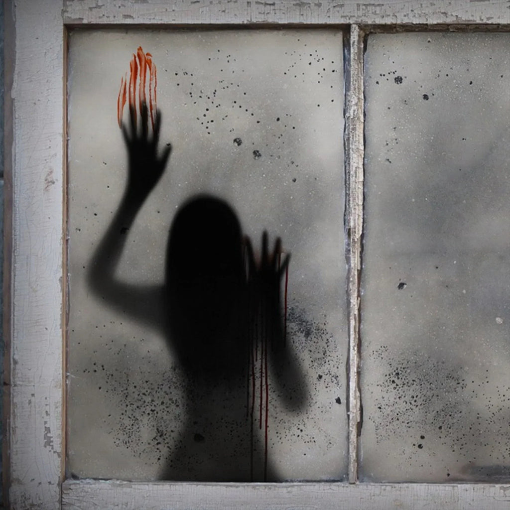 Window Sticker | Spooky Ghost PVC Removable Adhesive & Weather-Resistant | 96.3 x 42.9 cm