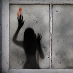 Window Sticker | Spooky Ghost PVC Removable Adhesive & Weather-Resistant | 96.3 x 42.9 cm