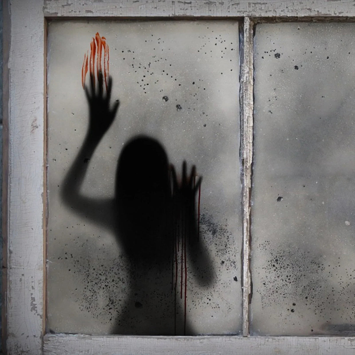 Window Sticker | Spooky Ghost PVC Removable Adhesive & Weather-Resistant | 96.3 x 42.9 cm