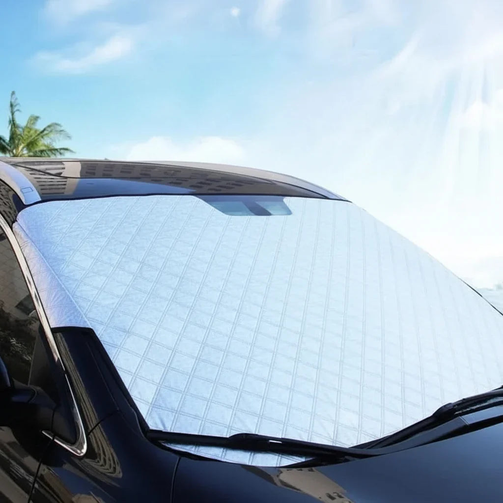 Windshield Cover | Aluminum-Coated Polyester & Magnetic Edges | Universal Fit