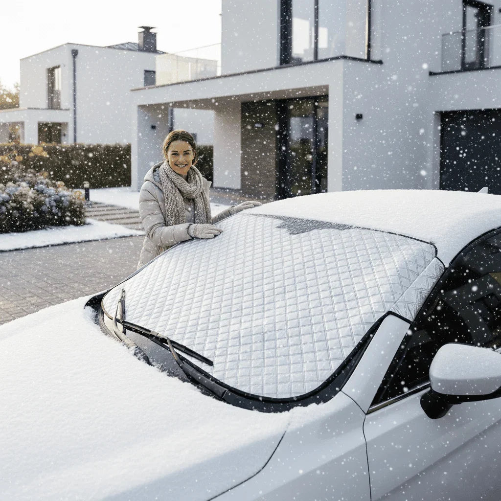 Windshield Cover | Aluminum-Coated Polyester & Magnetic Edges | Universal Fit