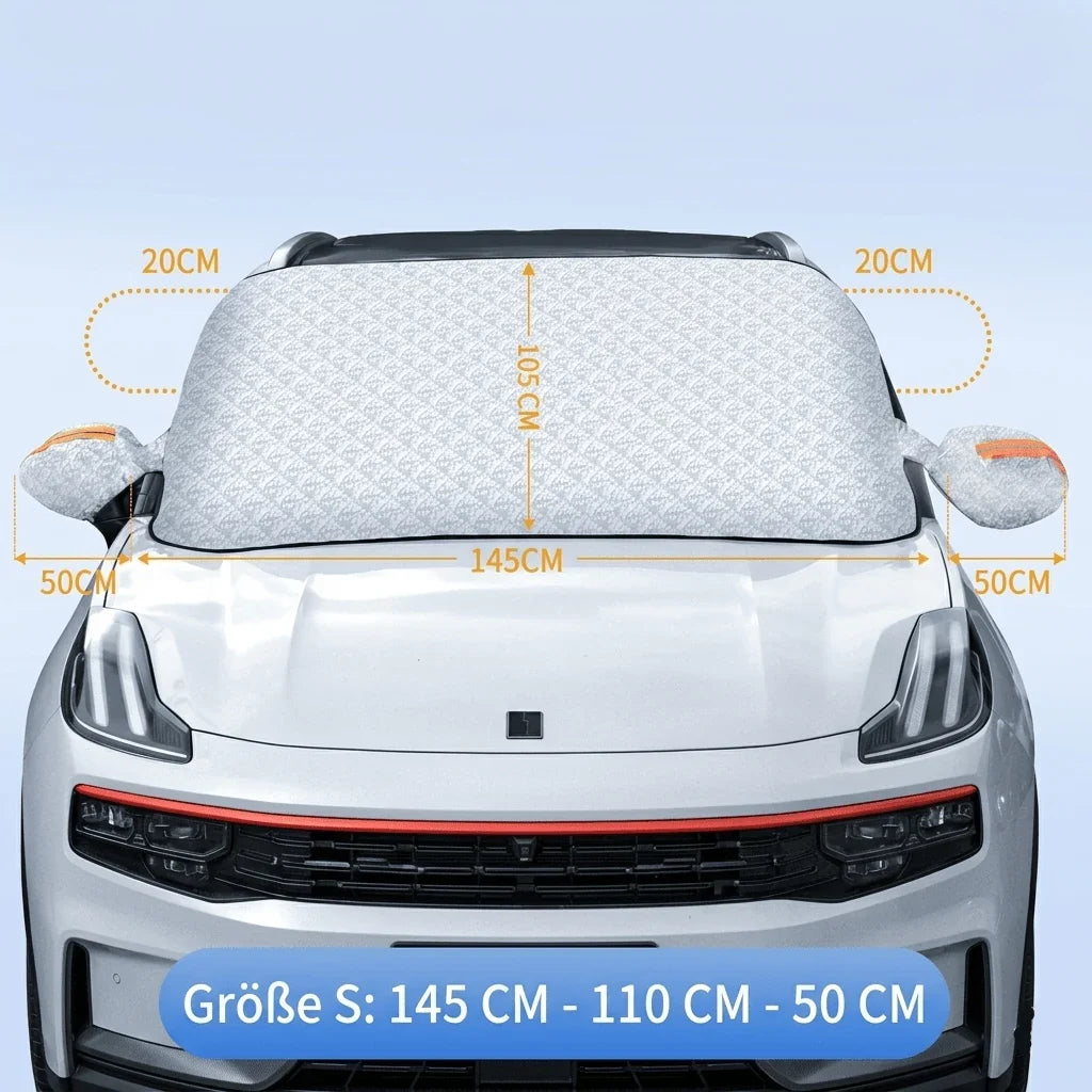 Windshield Cover | Aluminum-Coated Polyester & Magnetic Edges | Universal Fit