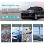Windshield Cover | Double-Sided Black & Silver Waterproof 210D Oxford | 190 x 94 cm