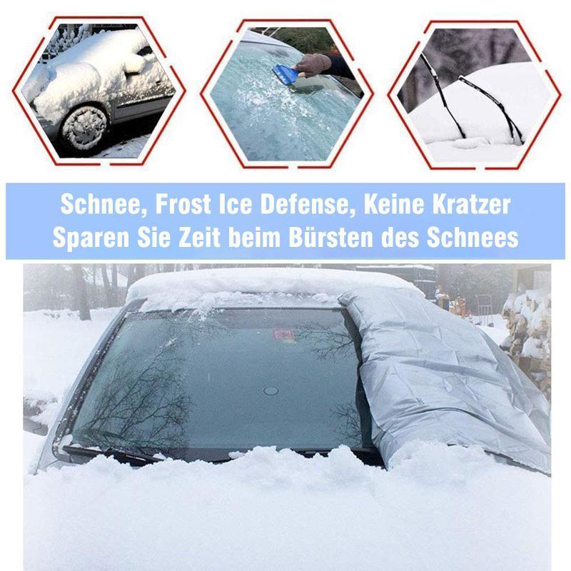 Windshield Cover | Double-Sided Black & Silver Waterproof 210D Oxford | 190 x 94 cm