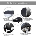 Windshield Cover | Double-Sided Black & Silver Waterproof 210D Oxford | 190 x 94 cm