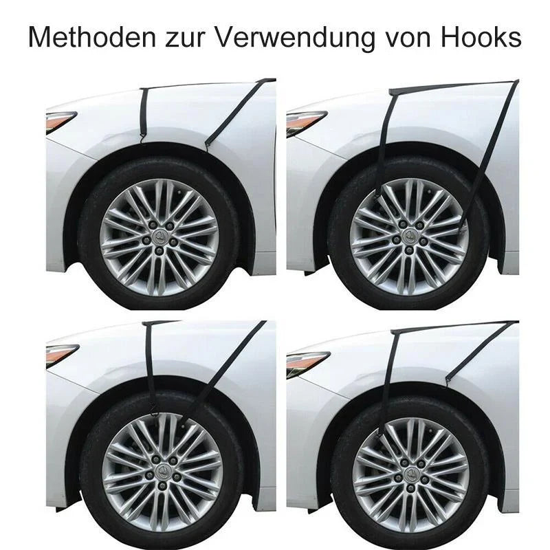 Windshield Cover | Double-Sided Black & Silver Waterproof 210D Oxford | 190 x 94 cm
