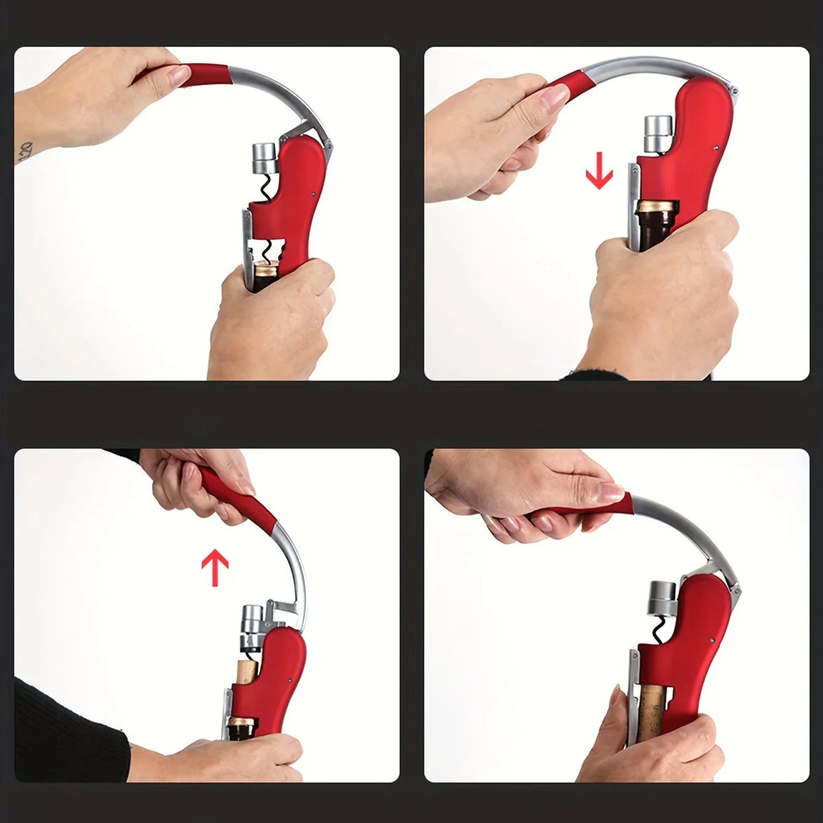Wine Corkscrew | Lever Mechanism & Ergonomic Handle