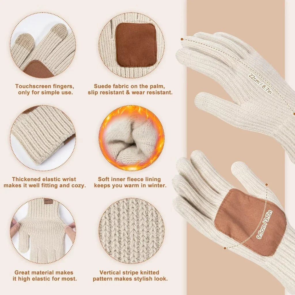 Winter Set | Soft Knit & Touchscreen | Beanie, Scarf & Gloves