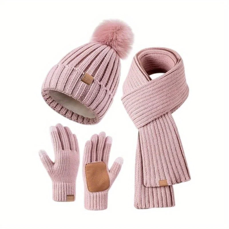 Winter Set | Soft Knit & Touchscreen | Beanie, Scarf & Gloves