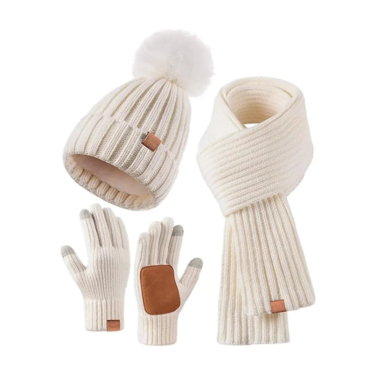 Winter Set | Soft Knit & Touchscreen | Beanie, Scarf & Gloves
