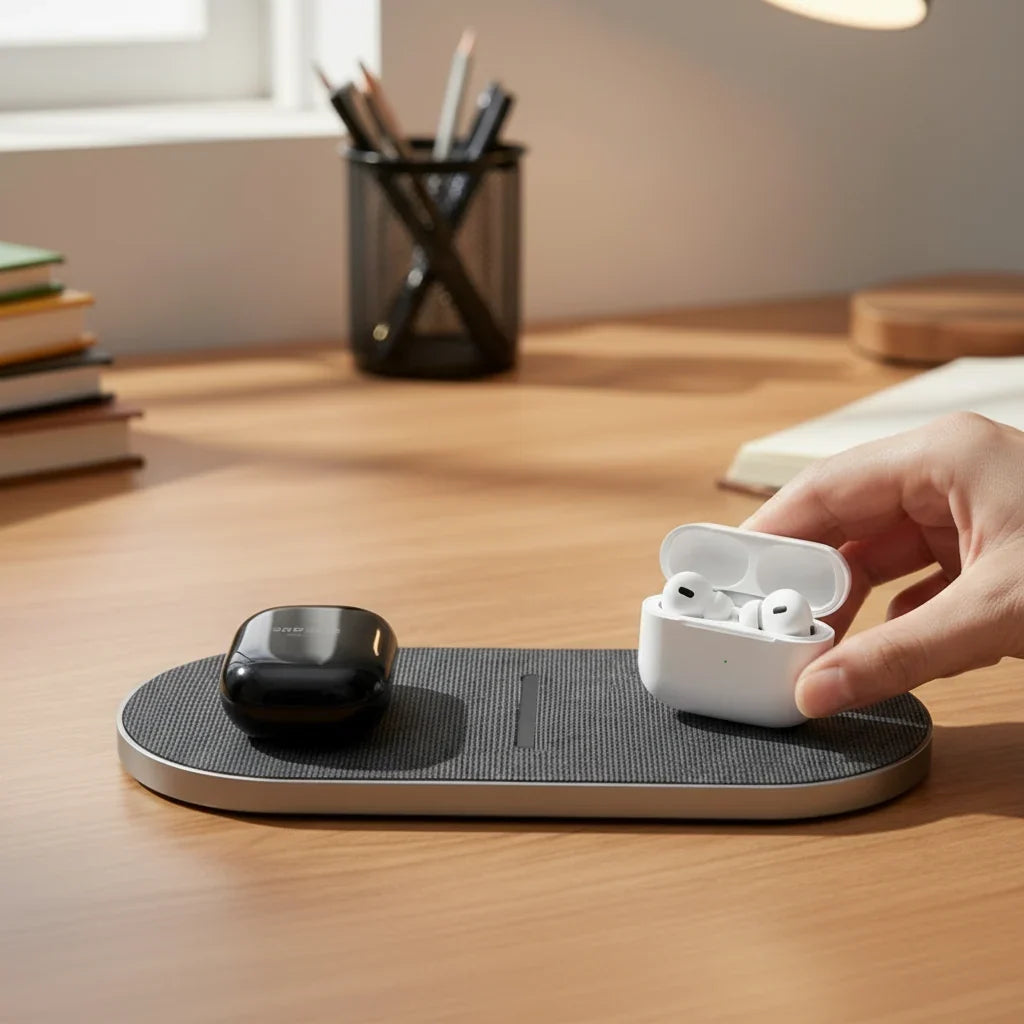 Wireless Charging Station | 40W Dual Fast Charging & Qi-Compatible