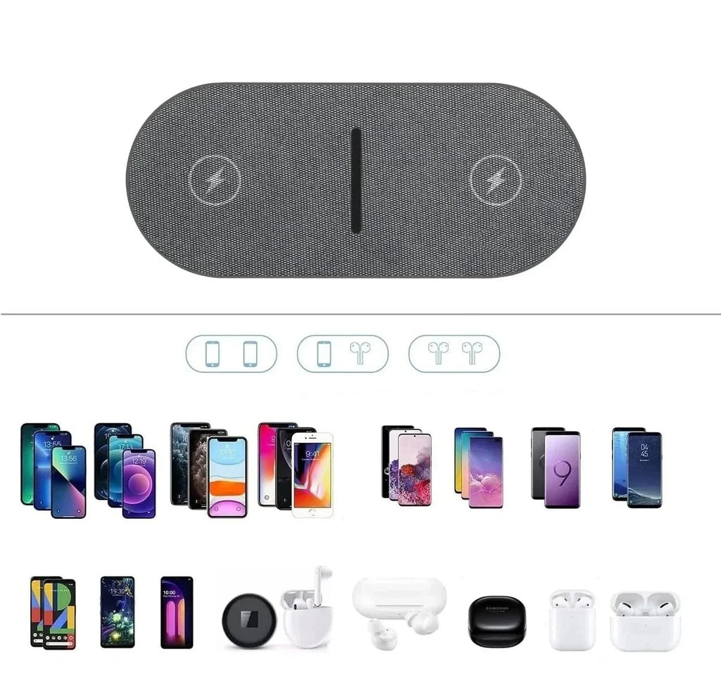 Wireless Charging Station | 40W Dual Fast Charging & Qi-Compatible