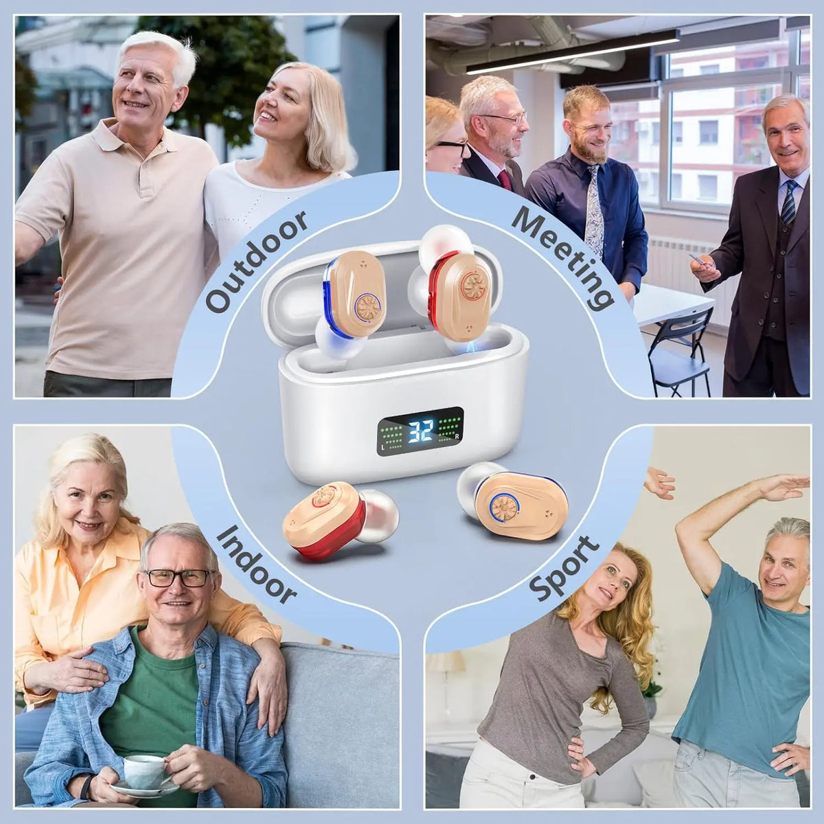 Wireless Hearing Aid | Mini Invisible & Noise-Reducing | Up to 30 Hours
