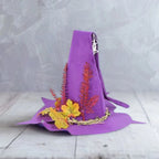 Wizard Hat | Handmade Merino Felt & Silk Chiffon | Elastic Fit Approx. 57 cm
