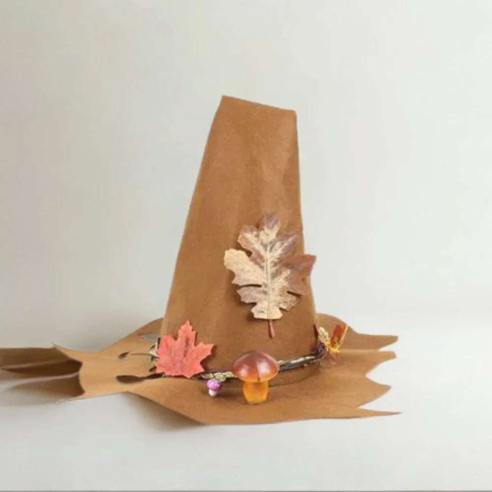 Wizard Hat | Handmade Merino Felt & Silk Chiffon | Elastic Fit Approx. 57 cm