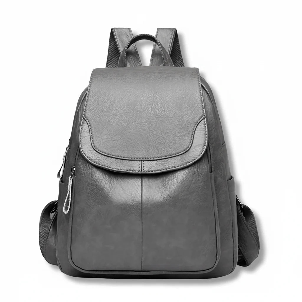 Women's Backpack | Anti-Theft & Embossed PU Leather | 26 × 12 × 30 cm