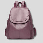 Women's Backpack | Anti-Theft & Embossed PU Leather | 26 × 12 × 30 cm
