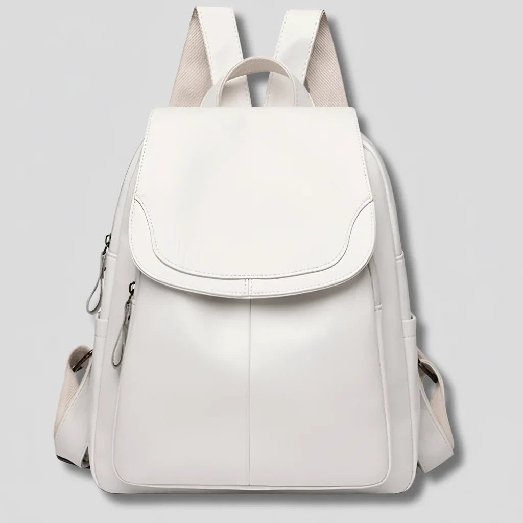 Women's Backpack | Anti-Theft & Embossed PU Leather | 26 × 12 × 30 cm