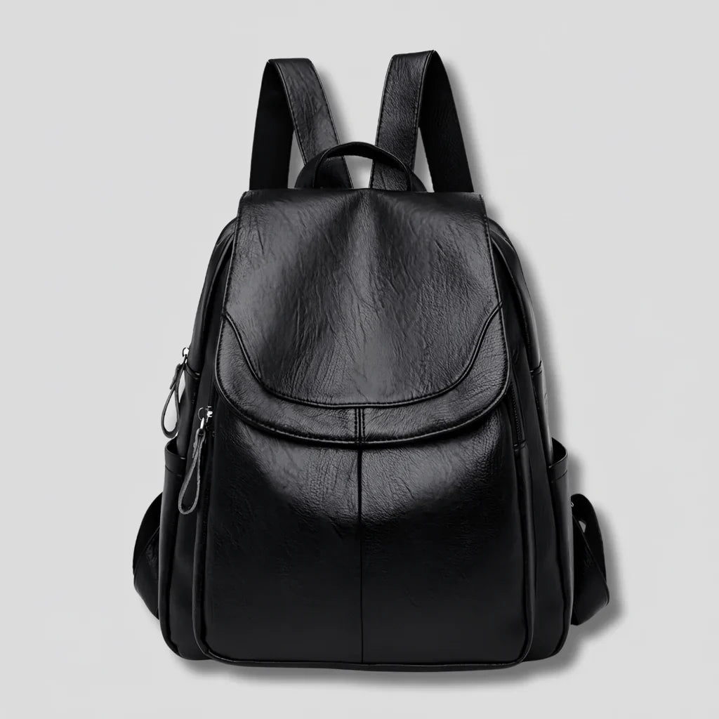Women's Backpack | Anti-Theft & Embossed PU Leather | 26 × 12 × 30 cm