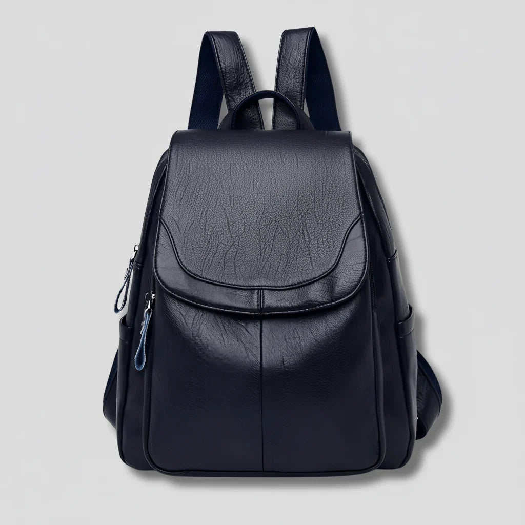 Women's Backpack | Anti-Theft & Embossed PU Leather | 26 × 12 × 30 cm