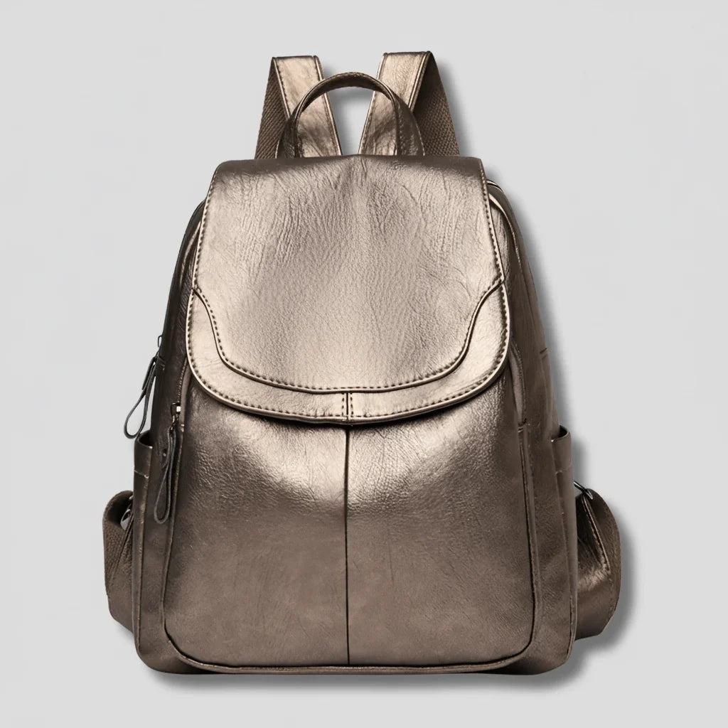 Women's Backpack | Anti-Theft & Embossed PU Leather | 26 × 12 × 30 cm