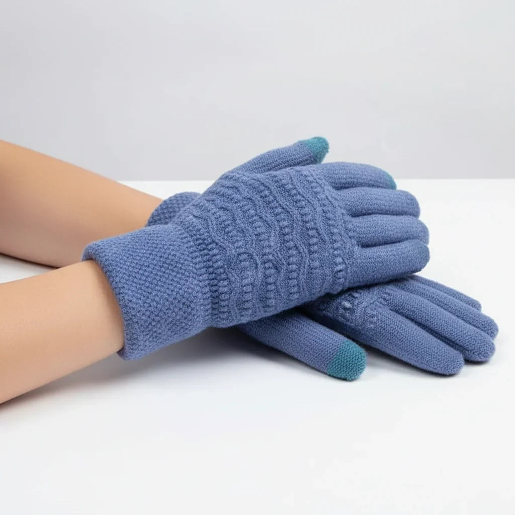 Women's Gloves | Fleece-Lined Cable-Knit & Touchscreen