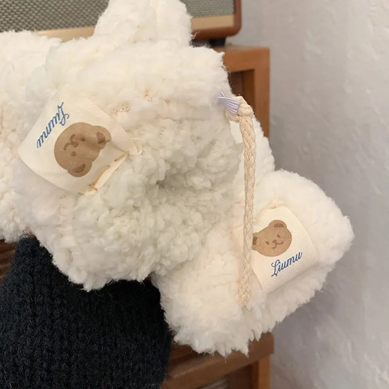 Women's Gloves | Plush Teddy & Adjustable Drawstring | One Size