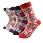 Women's Knee Socks | Thick Merino Wool & Fluffy Lining | 5-Pair Pack