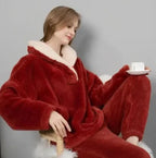 Women's Pajama Set | Ultra-Soft Sherpa Fleece