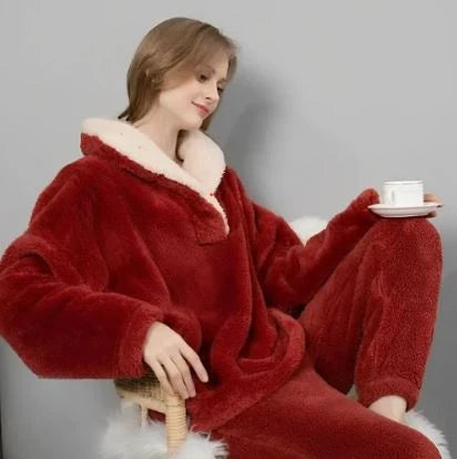Women's Pajama Set | Ultra-Soft Sherpa Fleece