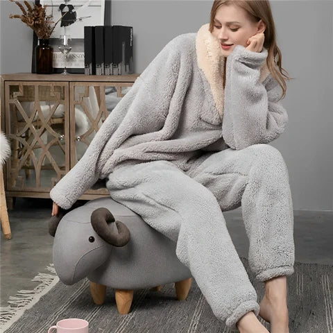 Women's Pajama Set | Ultra-Soft Sherpa Fleece