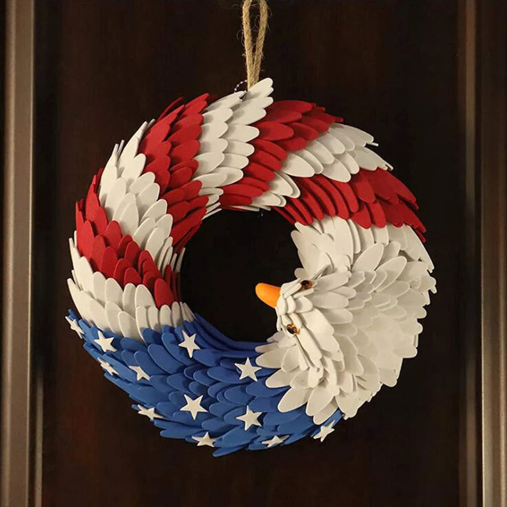 Wreath | Handcrafted 3D Eagle & Weather-Resistant