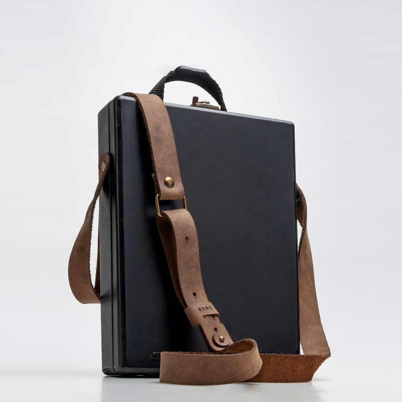 Writers Messenger Box | Briefcase-Style Leather Cover & Pen Loops | A5