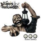 Zombie Statue | Waterproof Resin & Battery-Operated | 20 x 15 x 11 cm